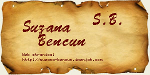 Suzana Bencun vizit kartica